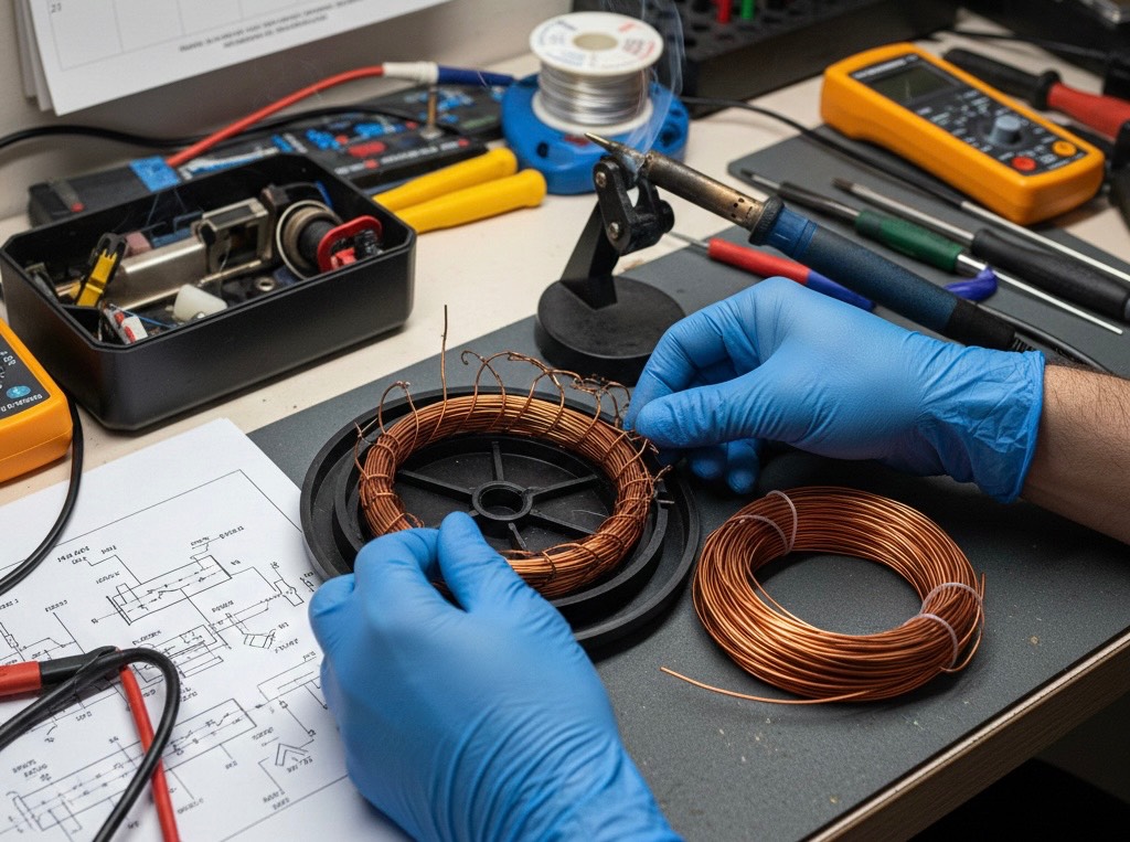 تعمیر و جایگزینی سیم پیچ فلزیاب (Coil)