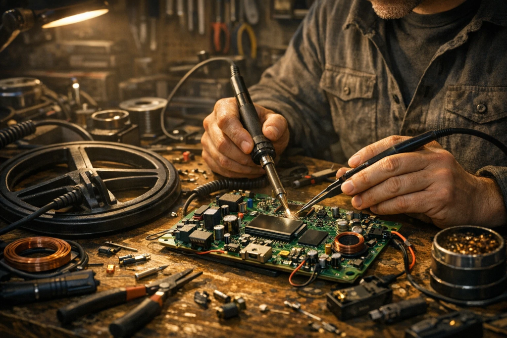 تفاوت خرابی کویل و برد فلزیاب چیست؟